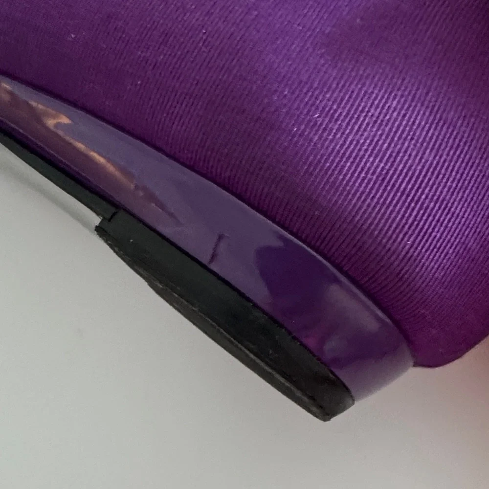 Coach and Four Deep Purple Bow Ballet Flats - Picture 6 of 8